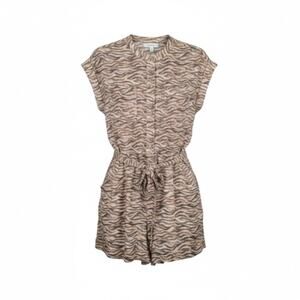 Anthropologie Scotch & Soda Linen Zebra Romper